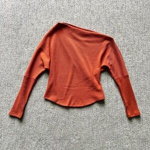 We The Free Rust Off-the-Shoulder Sweater